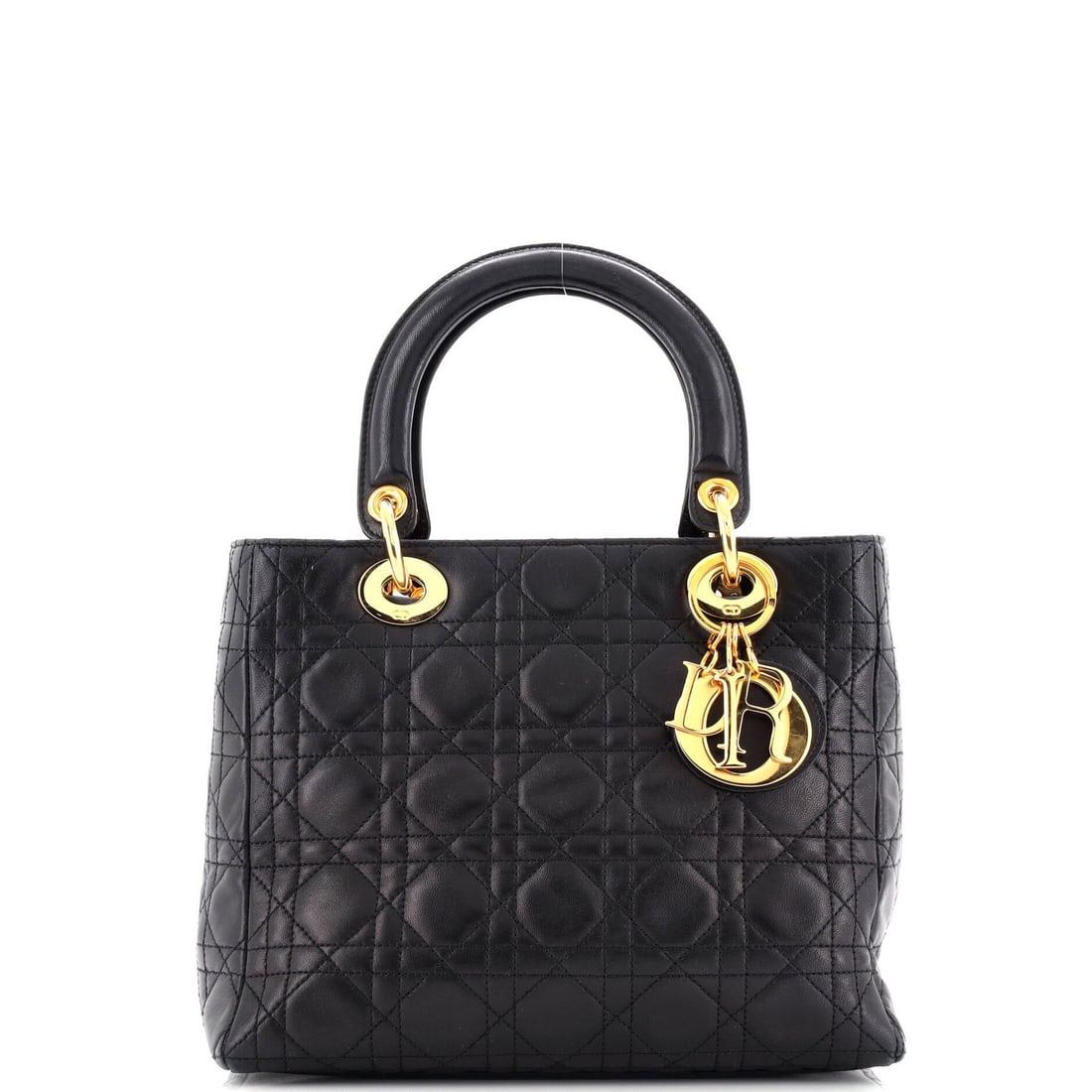 Christian Dior Lady Dior Bag Cannage Quilt Lambskin Medium (1 of 7)