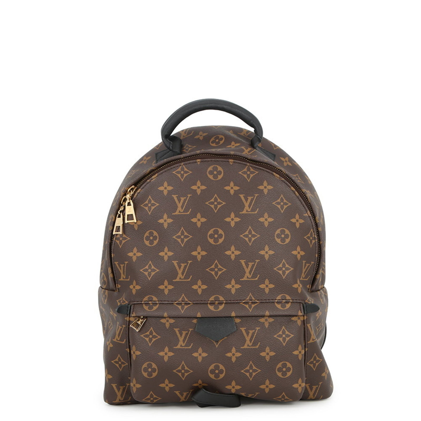 Louis Vuitton Backpack Monogram: Louis Vuitton Backpack Monogram Black Louis Vuitton Backpack Monogram with gold hardware, featuring the iconic monogram pattern and a sturdy zipper closure. This used backpack measures 36cm x 28cm x 1