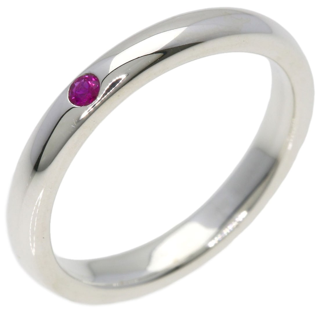 Ruby ring band stacking silver Tiffany Co - 2