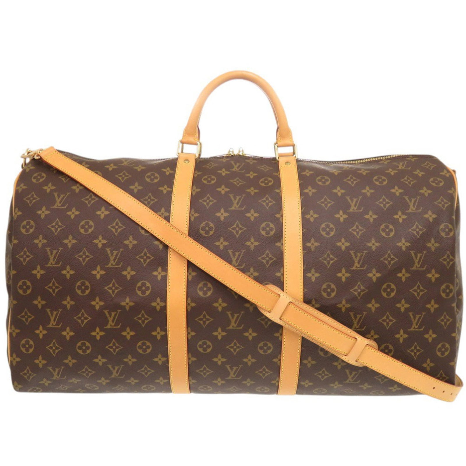 Vuitton Monogram Louis Boston Bag: Vuitton Monogram Louis Boston Bag Brown Vuitton Monogram Louis Boston Bag for sale, with traces of usage and minor scratches. This classic bag features the iconic Louis Vuitton monogram pattern in a