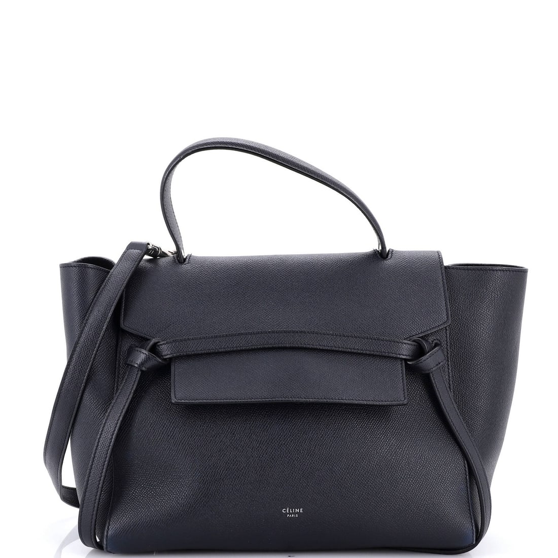 Textured leather mini belt bag: Textured leather mini belt bag Textured leather mini belt bag with a unique, eye-catching design. This Celine-style shoulder bag features a blue exterior and suede interior, complete with textured