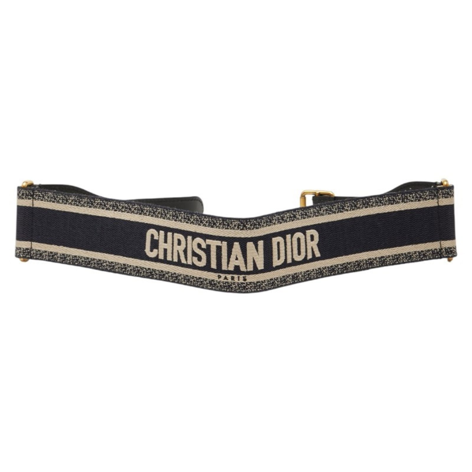 Christian Dior Standard Belt: Christian Dior Standard Belt Canvas and leather blend gives the Christian Dior standard belt its unique touch, with beige and navy colors adding visual interest. A classic design with a 72cm-77cm