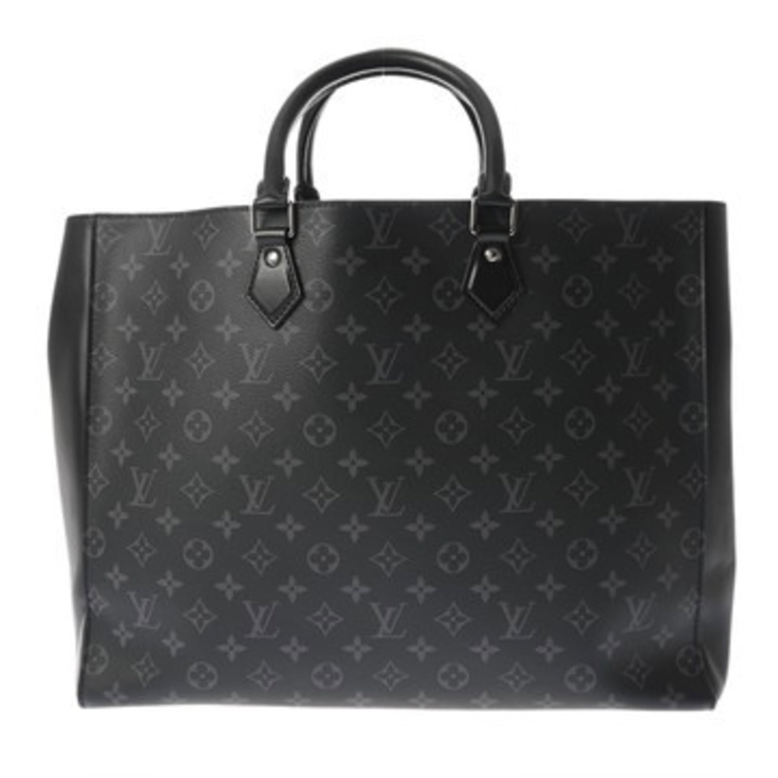 Monogram Eclipse Tote Bag Louis: Monogram Eclipse Tote Bag Louis The Louis Vuitton Monogram Eclipse Tote Bag is a stylish and timeless accessory, featuring the iconic Monogram Eclipse pattern in black and gray. With its classic desig