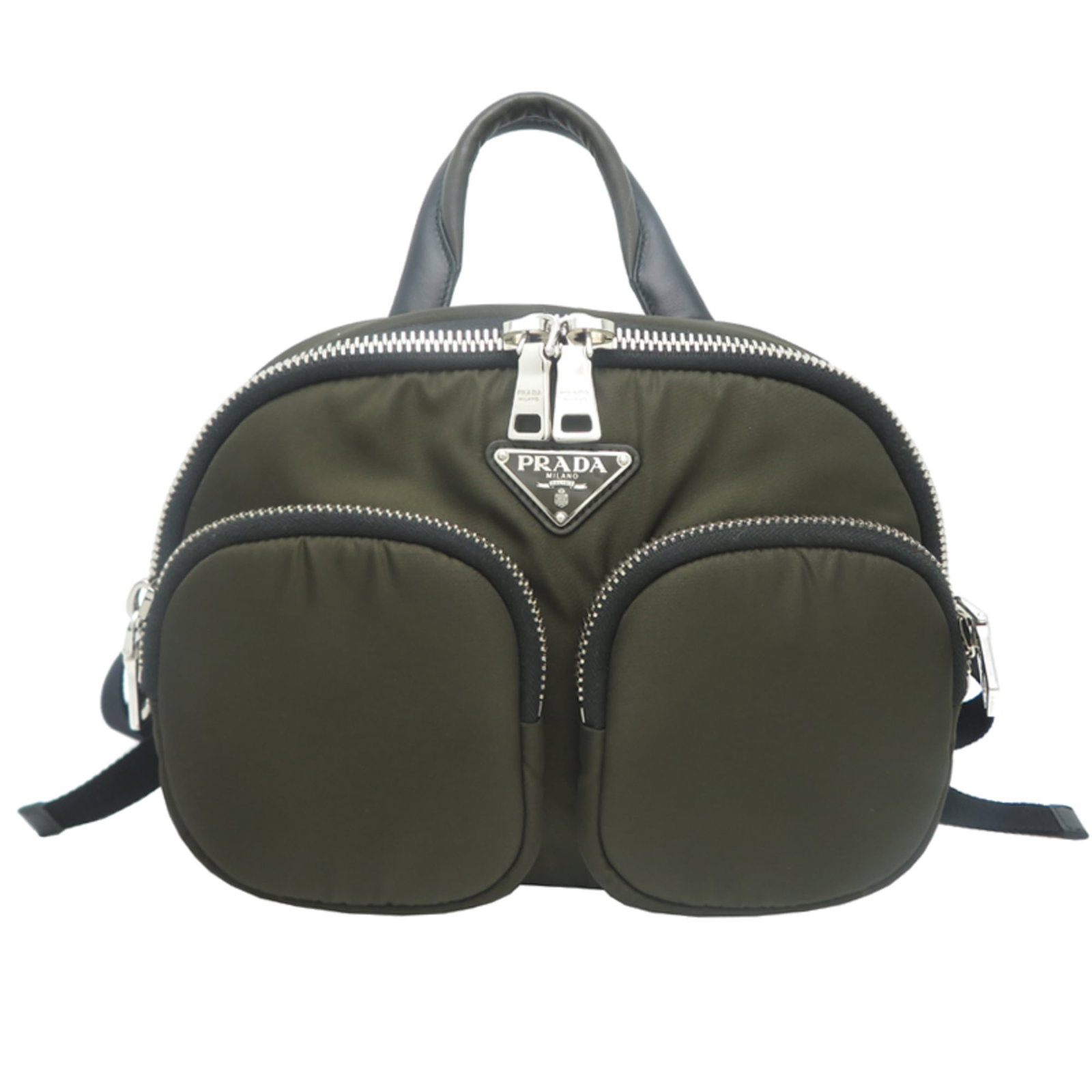 Nylon Leather Backpack Prada (1 of 10)