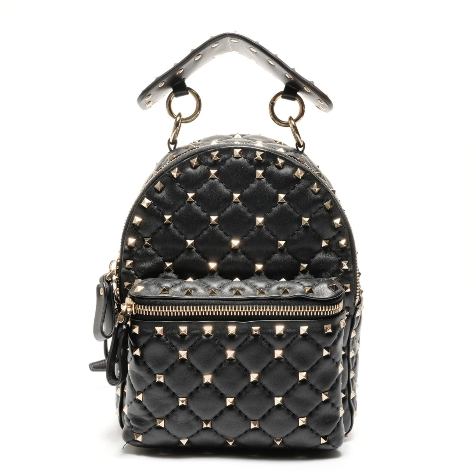 Leather Backpack Valentino: Leather Backpack Valentino Black leather backpack from Valentino, with a classic design and timeless appeal. Measuring 22cm x 16cm x 11cm, it features adjustable straps that can be customized to fit y