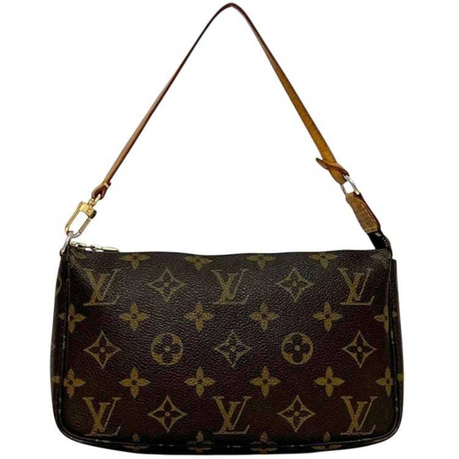 Vuitton Monogram Handbag Pouch Pochette Louis: Vuitton Monogram Handbag Pouch Pochette Louis Brown Monogram Vuitton Pochette Louis Pouch. This used, good condition pouch features the iconic Louis Vuitton monogram pattern and has a compact size