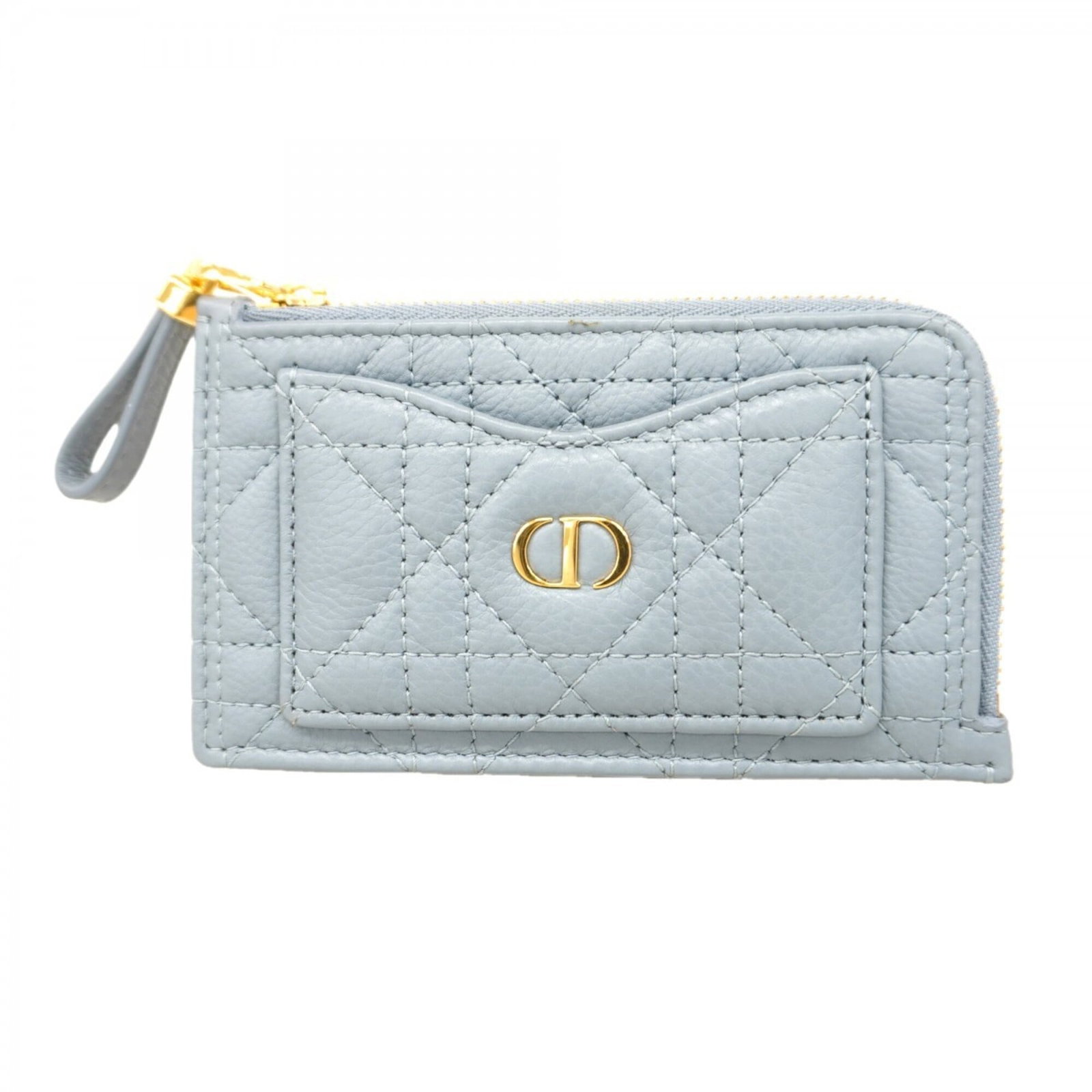 Christian Dior Coin Case Leather Purse: Christian Dior Coin Case Leather Purse Christian Dior Coin Case Leather Purse in Blue. This classic coin purse features high-quality leather and measures 7.5cm x 13cm x 5.00mm, making it a stylish