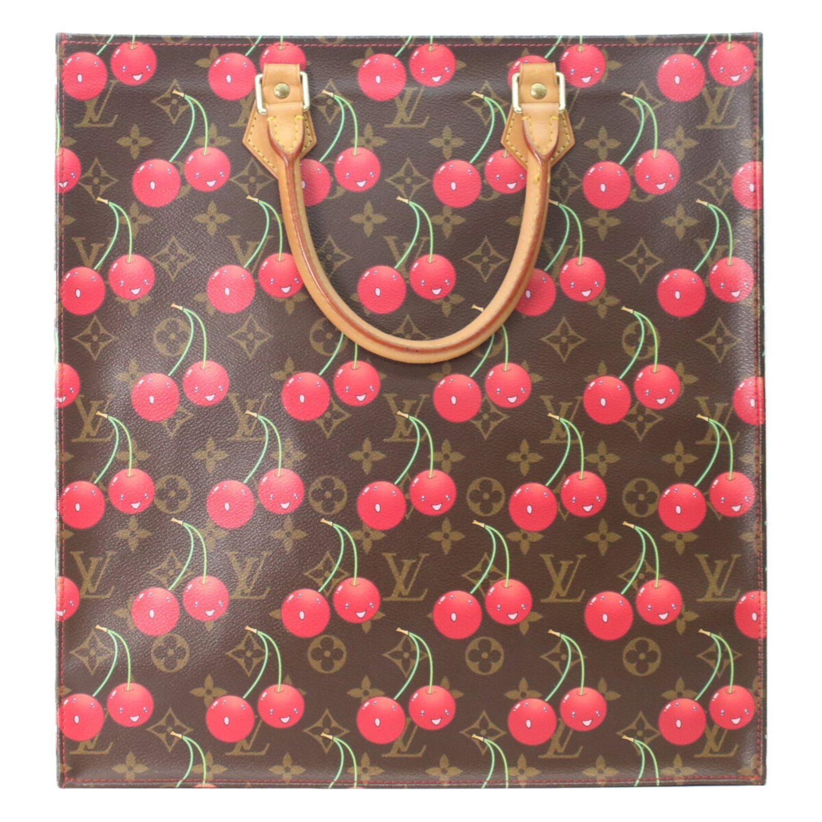 Vuitton tote bag monogram cherry blossom: Vuitton tote bag monogram cherry blossom Monogram Cherry Blossom tote bag from Louis Vuitton, featuring the iconic monogram pattern in beige with gold hardware. This used tote bag has a few traces of 