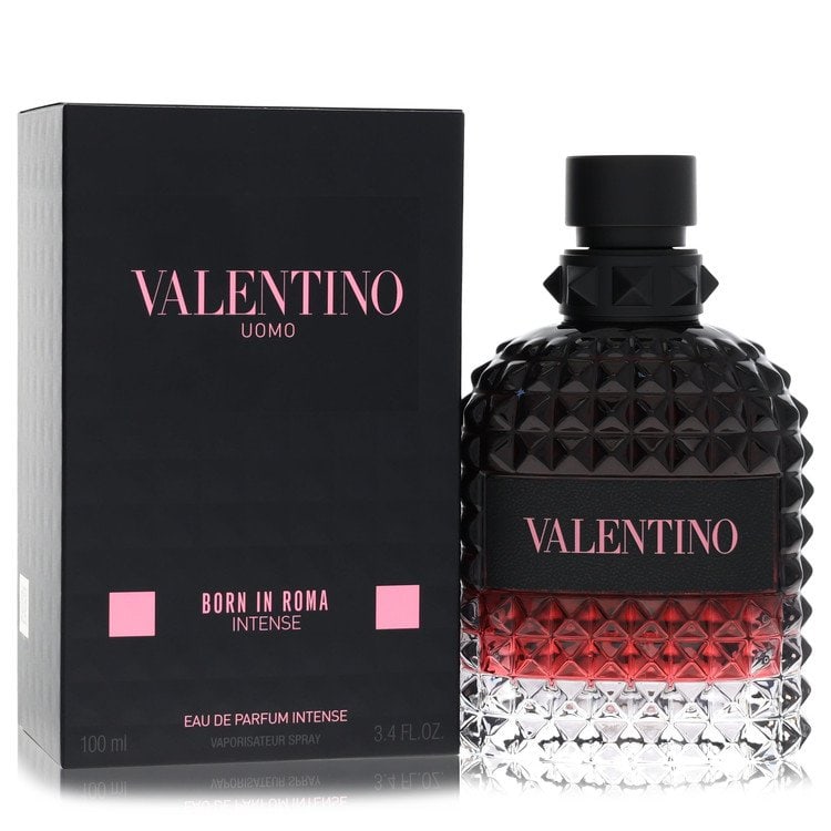Valentino Uomo Born In Roma Intense Cologne By Valentino Eau De Parfum Intense Spray: Valentino Uomo Born In Roma Intense Cologne By Valentino Eau De Parfum Intense Spray 3.4 oz Eau De Parfum Intense Spray, featuring the iconic Valentino Uomo Born In Roma Cologne for Men fragrance, now