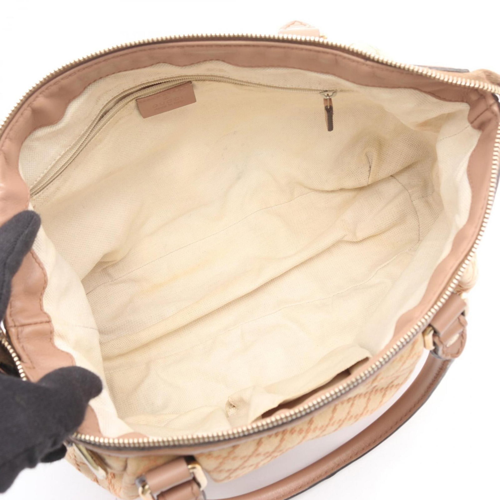 Canvas leather handbag - 3