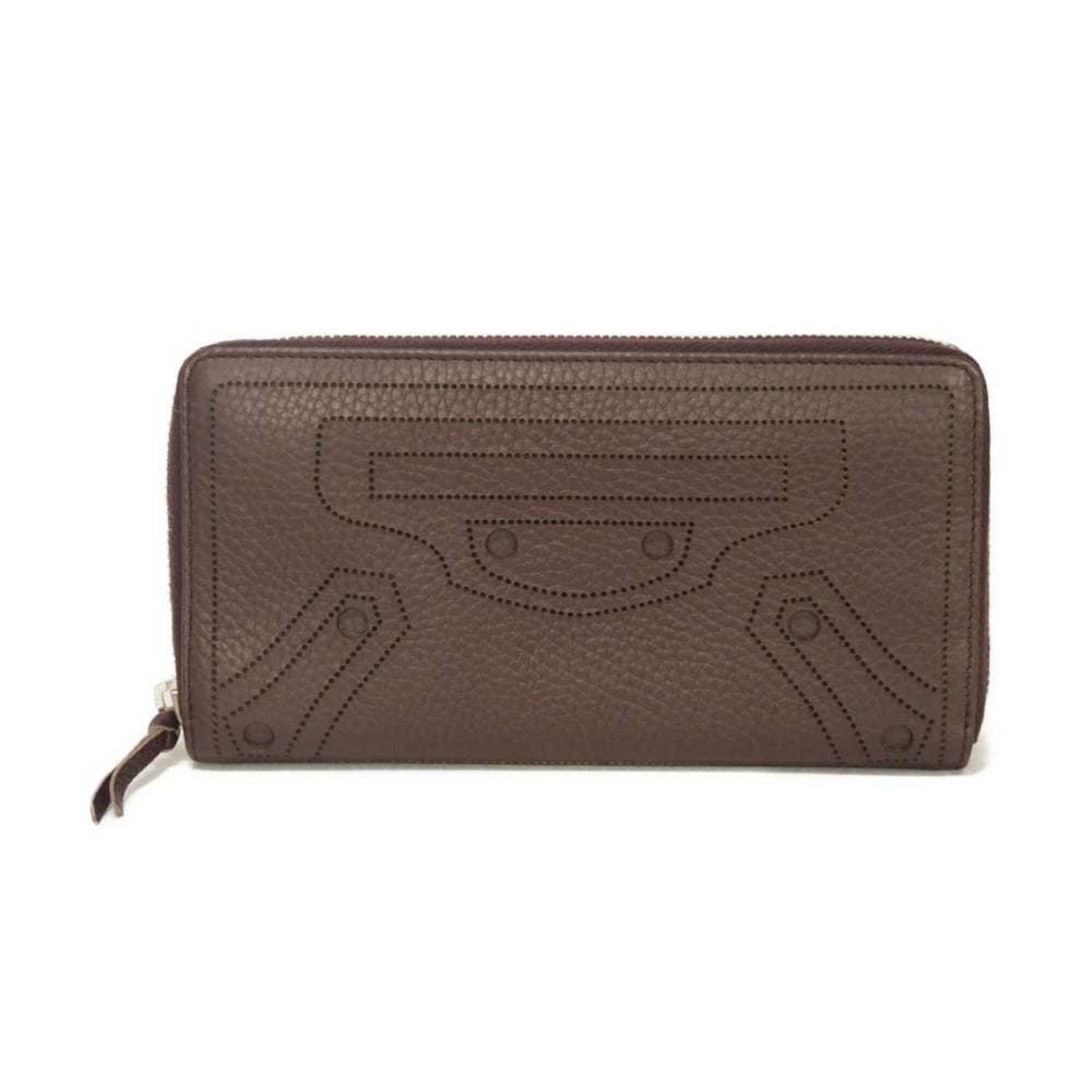 Long wallet leather bi-fold Balenciaga: Long wallet leather bi-fold Balenciaga Bordeaux leather long wallet with bi-fold design, featuring a classic Balenciaga style. Made from high-quality leather, this item boasts a sleek and sophisticate