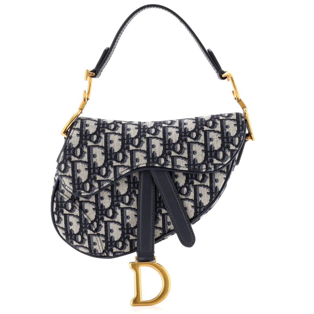 Mini Oblique Canvas Handbag Saddle Christian Dior: Mini Oblique Canvas Handbag Saddle Christian Dior Mini Oblique Canvas Handbag Saddle Christian Dior - A stylish and compact shoulder bag featuring an oblique canvas design in blue, with a neutral inte