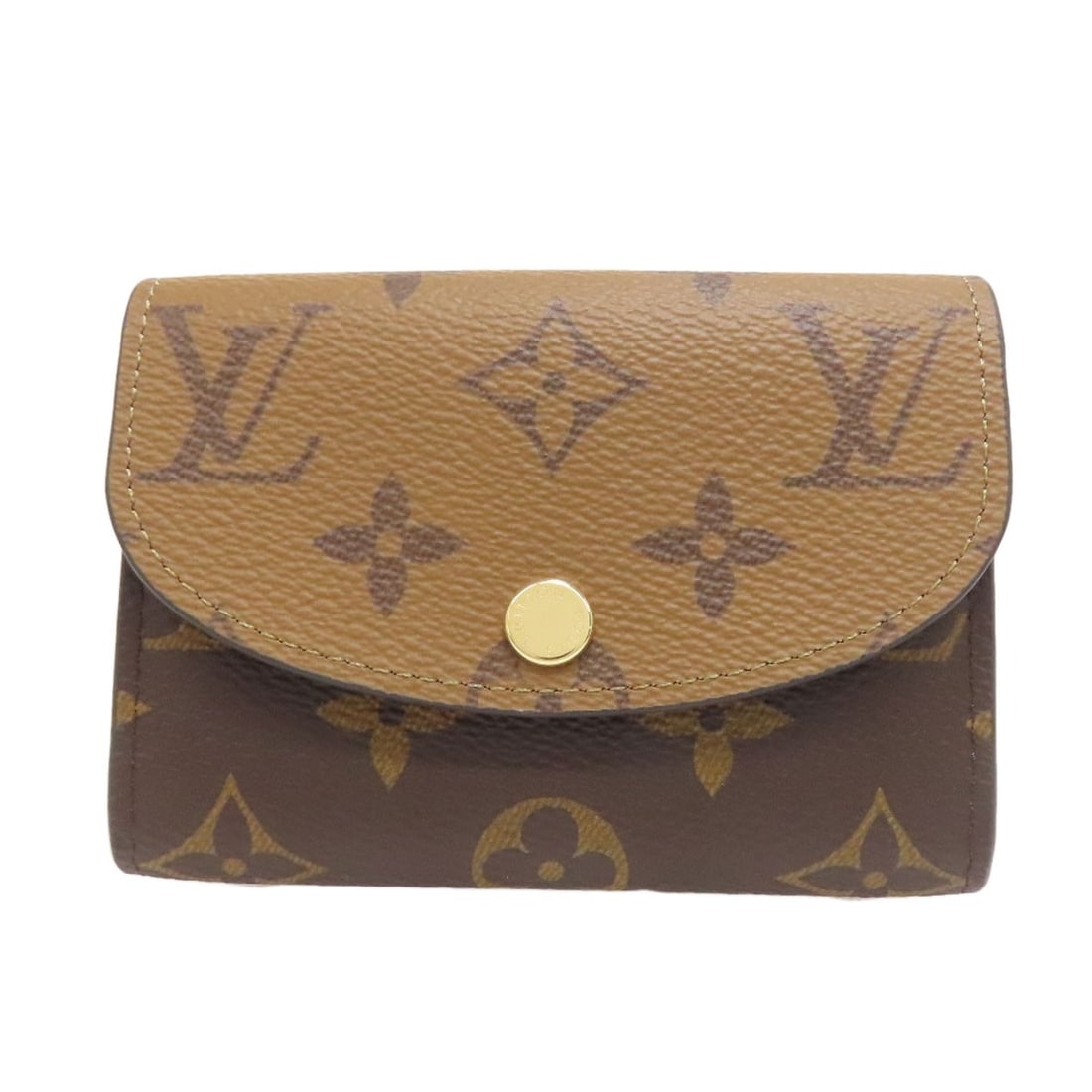 Louis Vuitton M82333 Portomonet Rosali Coin Purse Monogram Reverse: Louis Vuitton M82333 Portomonet Rosali Coin Purse Monogram Reverse Brown Monogram Reverse Louis Vuitton Coin Purse. This coin purse features the iconic monogram reverse design, a signature style eleme