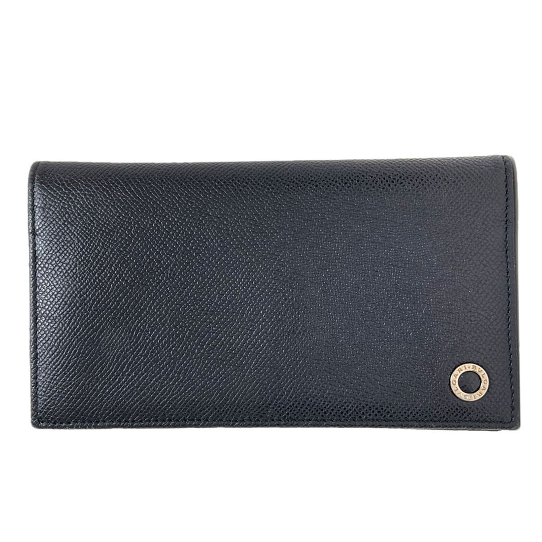 Bvlgari Long Wallet (With Coin Pocket) Leather: Bvlgari Long Wallet (With Coin Pocket) Leather Bvlgari's Long Wallet with Coin Pocket boasts sleek black leather exterior and interior, featuring a spacious coin pocket for added convenience. The long