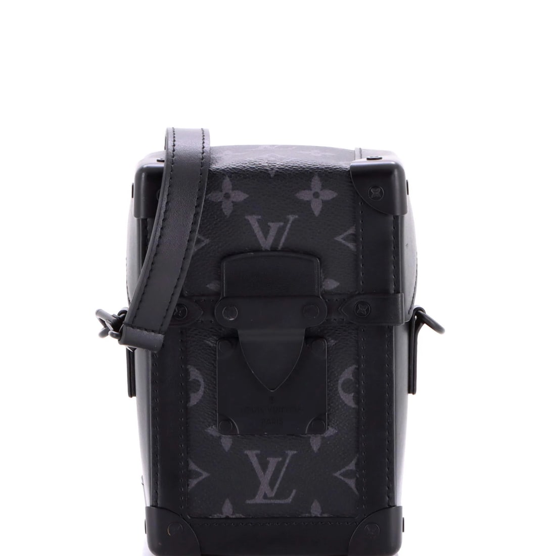 Vertical Trunk Wearable Wallet Monogram Louis Vuitton Canvas: Vertical Trunk Wearable Wallet Monogram Louis Vuitton Canvas Black Louis Vuitton Canvas Vertical Trunk Wearable Wallet features a monogram Eclipse design, with minor creases on the exterior and