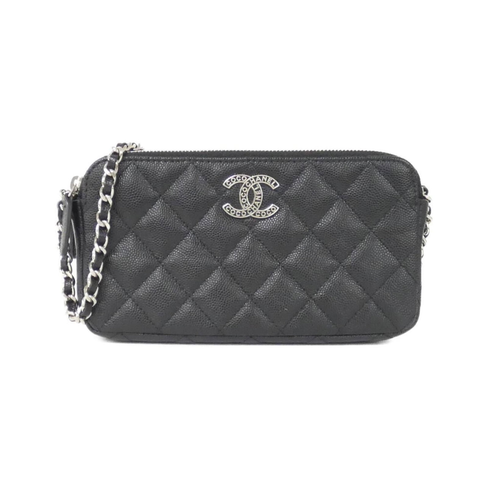 Calfskin chain shoulder wallet by Chanel (1 of 10)