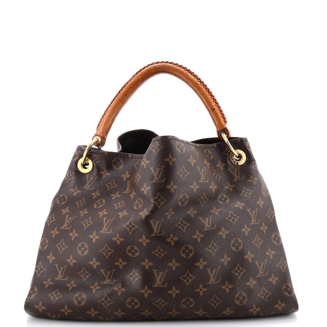 Handbag Monogram Canvas Louis Vuitton Artsy MM: Handbag Monogram Canvas Louis Vuitton Artsy MM Canvas Coated Louis Vuitton Artsy MM Handbag in Brown, featuring the iconic Monogram Canvas design. This pre-owned handbag boasts a classic brown