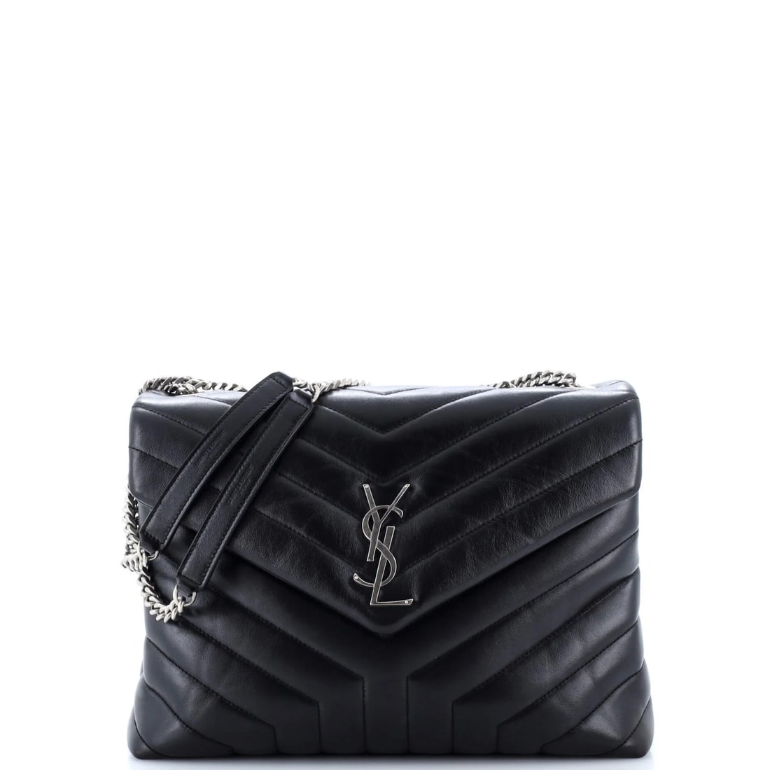 Loulou bag medium leather chevron matelasse shoulder Saint Laurent (1 of 6)