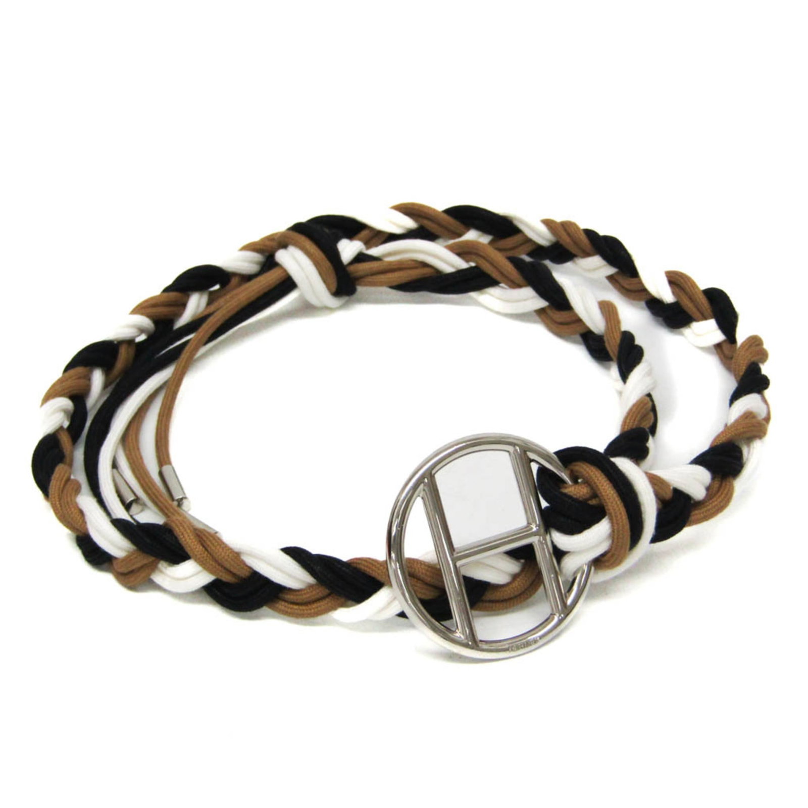 Belt Sash Hermes: Belt Sash Hermes This Herm?s sash belt features a metal buckle in black, brown, silver, or white, with a cotton strap and dimensions of 115cm / 45.27''. The item has undergone some wear, with minor sc