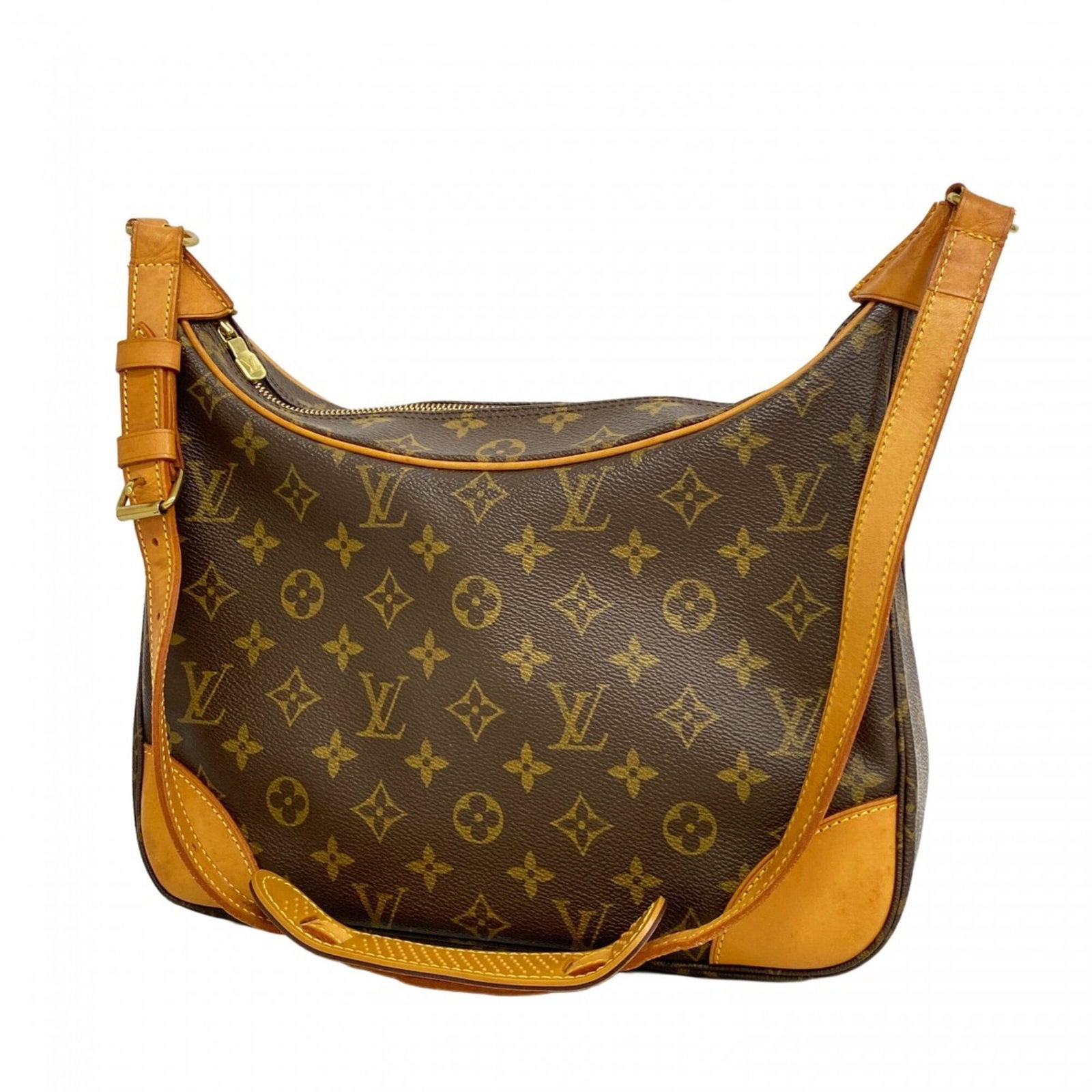 Shoulder Bag of Louis Vuitton: Shoulder Bag of Louis Vuitton Brown Louis Vuitton shoulder bag with a classic design, featuring a 19cm x 30cm x 9cm size and a worn-in look due to traces of usage. The bag shows scratches and dirt, bu