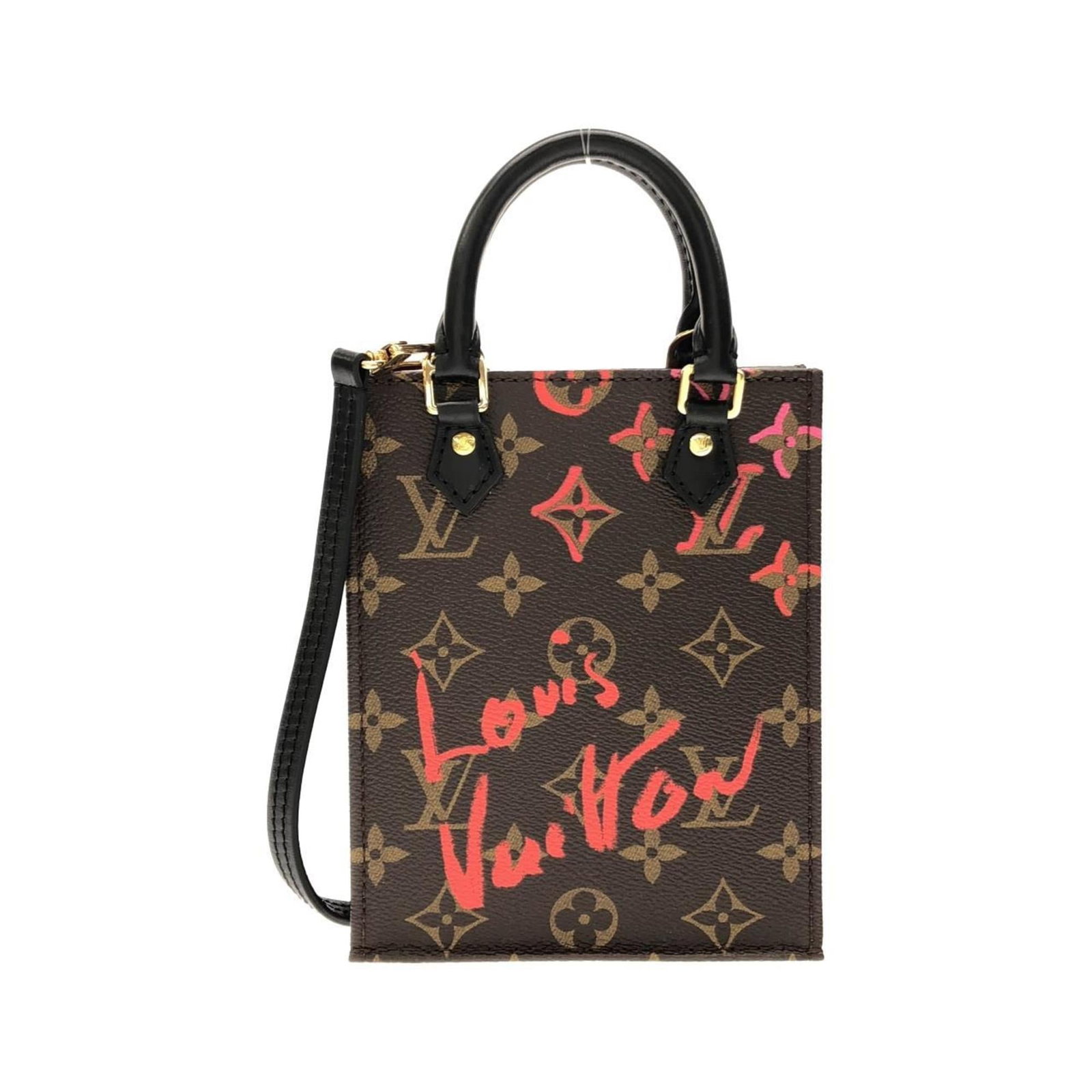 Canvas coated handbag Louis Vuitton: Canvas coated handbag Louis Vuitton Canvas coated handbag from Louis Vuitton, featuring a classic design with gold hardware and a timeless maroon color. This pre-owned bag has a few traces of usage,
