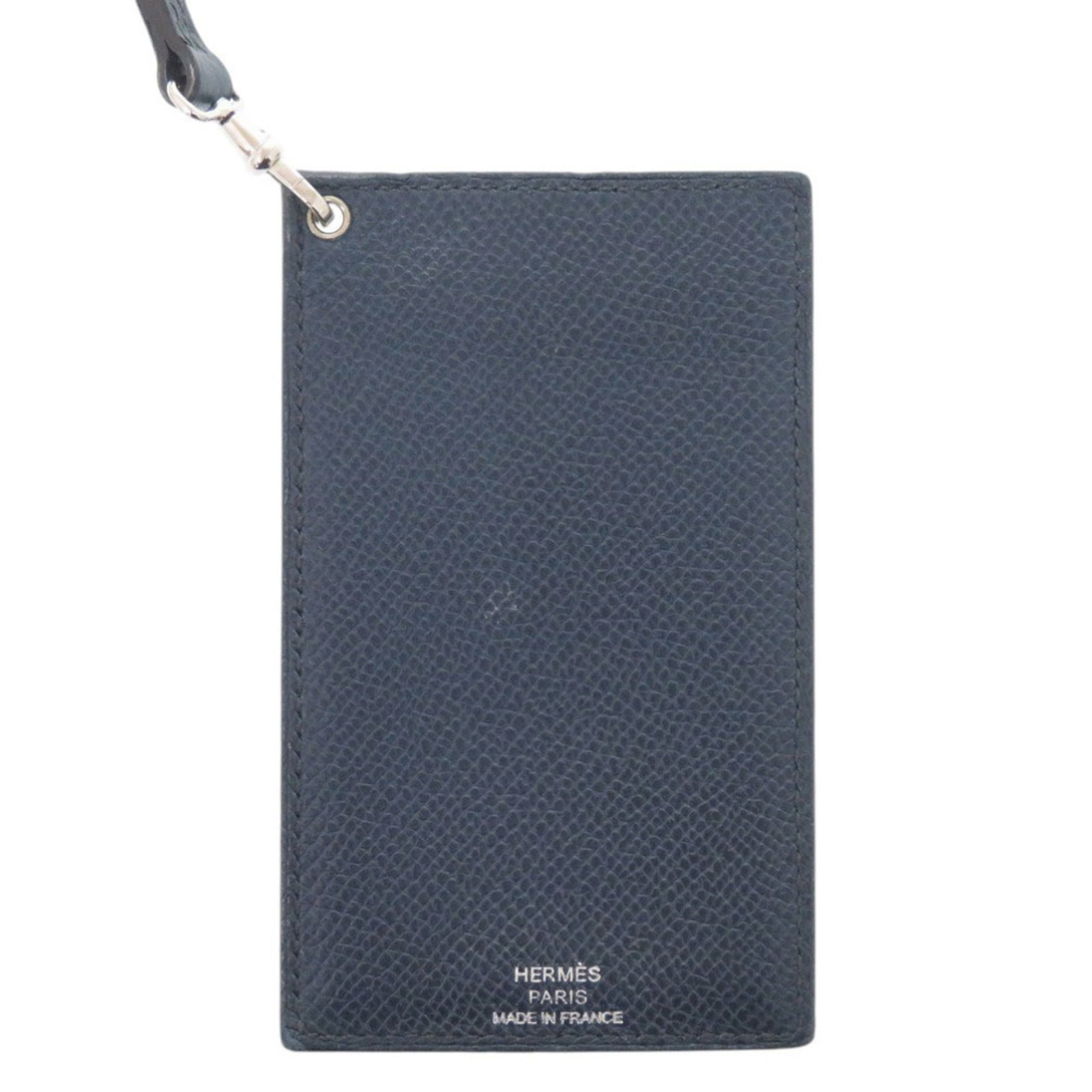 Travel pass case for leather: Travel pass case for leather Navy leather travel pass case with visible traces of usage and minor scratches, showcasing its worn-in character. Made from high-quality leather, this case has a classic d