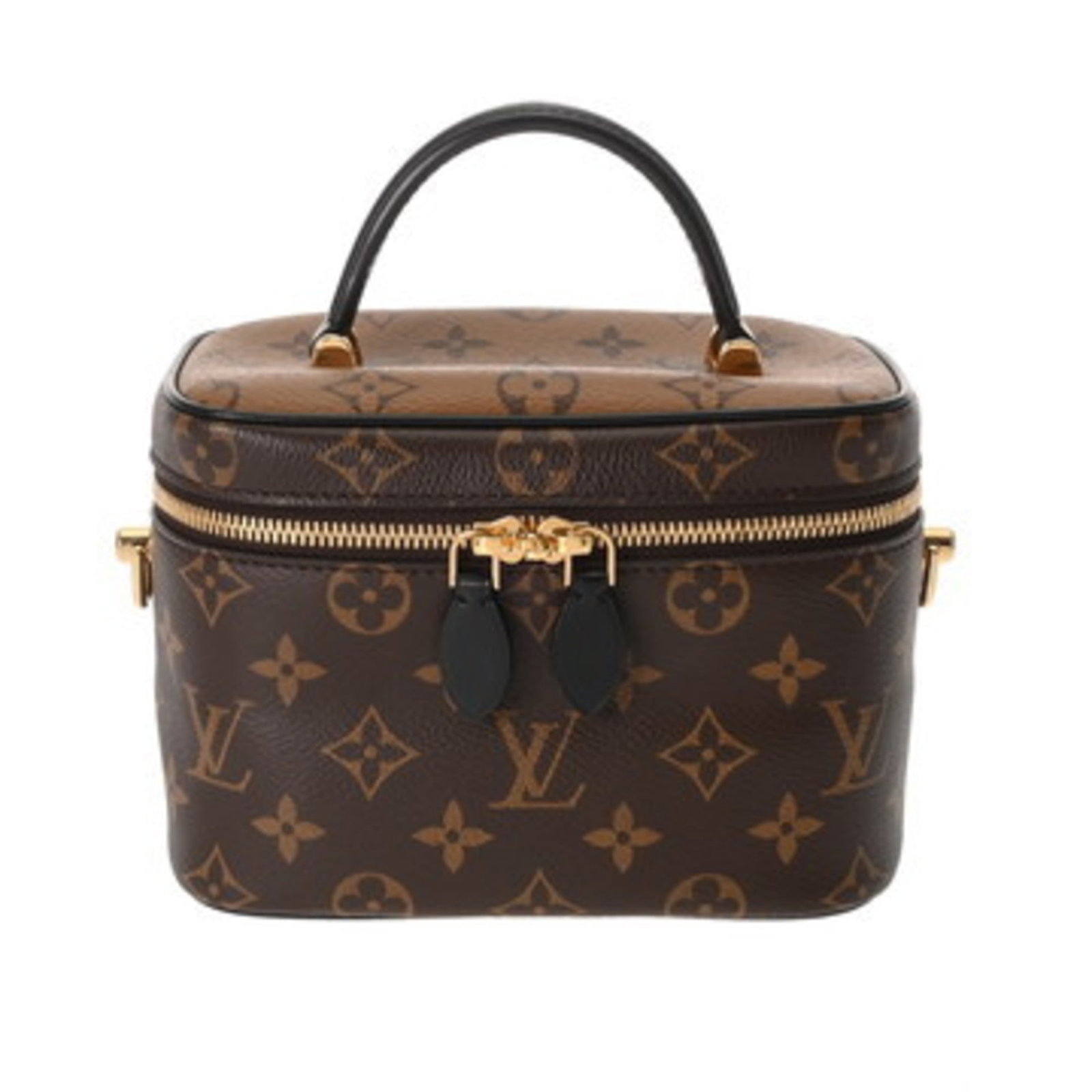 Vanity Bag Monogram Louis Vuitton: Vanity Bag Monogram Louis Vuitton Used Louis Vuitton Monogram Vanity Bag with Brown Color, Zipper Closure, and 105cm Strap Length. This bag bears a few traces of usage, some scratches / dirt can be se