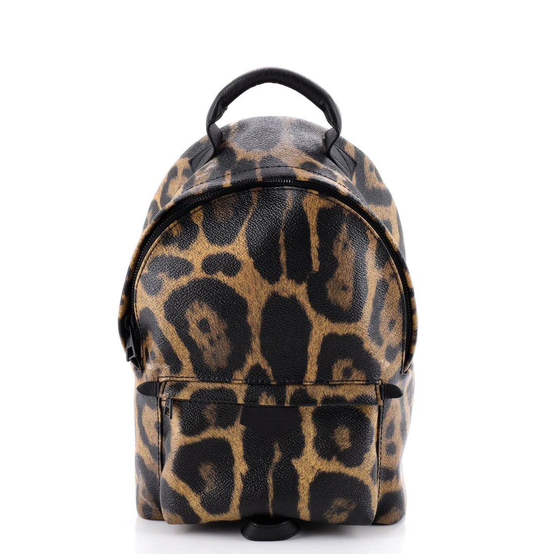 Wild Animal Print Canvas Palm Springs Louis Vuitton Backpack: Wild Animal Print Canvas Palm Springs Louis Vuitton Backpack Brown Wild Animal Print Canvas Louis Vuitton Palm Springs Backpack with minor creases, scuffs, and corner wear. This canvas backpack featur