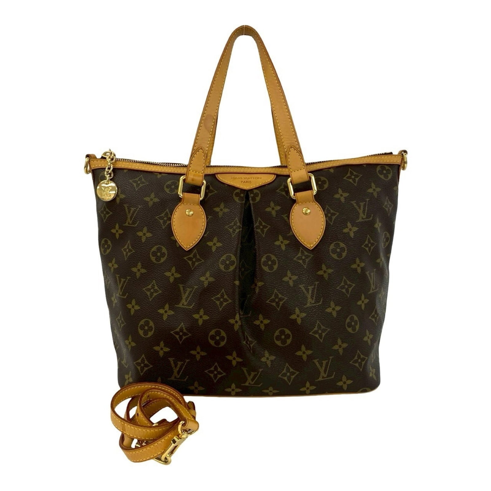 Louis Vuitton Shoulder Bag Tote Bag Leather Pvc: Louis Vuitton Shoulder Bag Tote Bag Leather Pvc This Louis Vuitton shoulder bag tote features a unique combination of leather and PVC materials, giving it a distinctive look. With its classic brown co