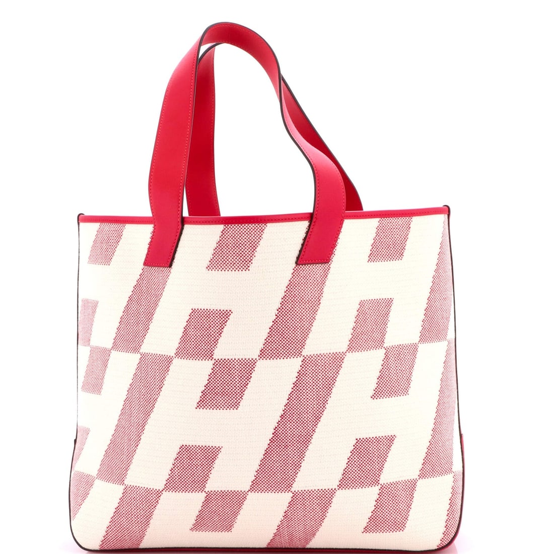 Cabas Biais H En Leather Canvas Tote with Hermes 40: Cabas Biais H En Leather Canvas Tote with Hermes 40 Cabas Biais H En Leather Canvas Tote with Hermes 40 - A stylish and practical tote in a vibrant pink hue, featuring high-quality canvas and leather