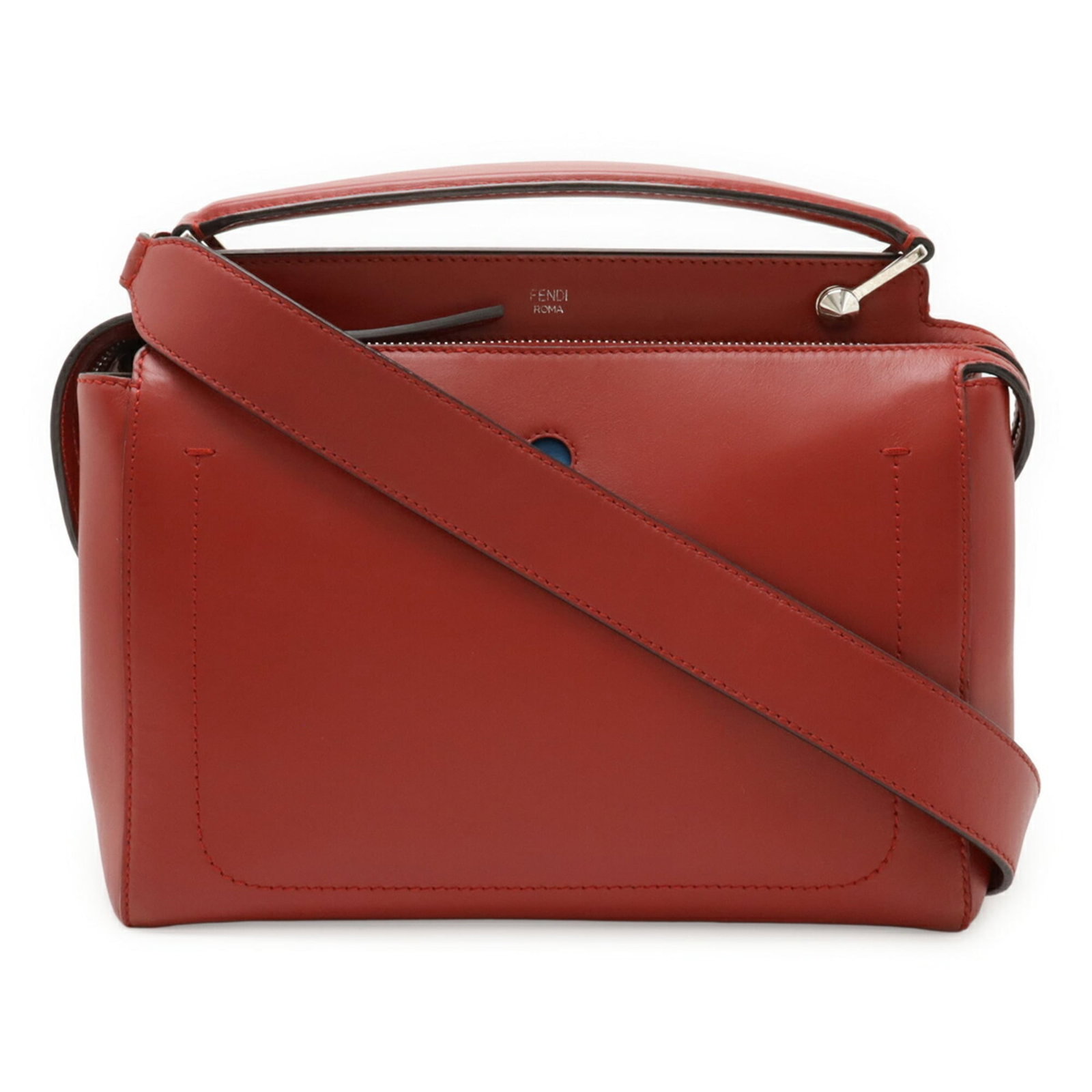 Fendi Handbag Shoulder Bag Leather: Fendi Handbag Shoulder Bag Leather This Fendi handbag shoulder bag features rich red leather, showcasing the brand's signature style. With its classic design and timeless color, it remains a stylish