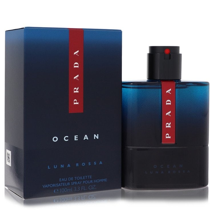 Prada Luna Rossa Ocean Cologne By Prada Eau De Toilette Spray: Prada Luna Rossa Ocean Cologne By Prada Eau De Toilette Spray 3.4 oz Eau De Toilette Spray, featuring the Prada Luna Rossa Ocean Cologne fragrance for men, with a total weight of 500 grams. This eau
