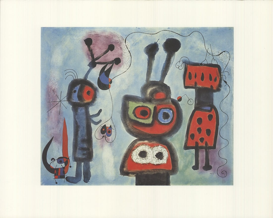JOAN MIRO The Bird with a Calm Look it' Wings in Flames 15.75" x 19.75" Offset: JOAN MIRO The Bird with a Calm Look it' Wings in Flames 15.75" x 19.75" Offset Item Specifics: Artist: Joan Miro Brand: Miro Joan Exact Year: 1990 Height: 15.75 Item Height: 15.75 Subject: Abstract Ty