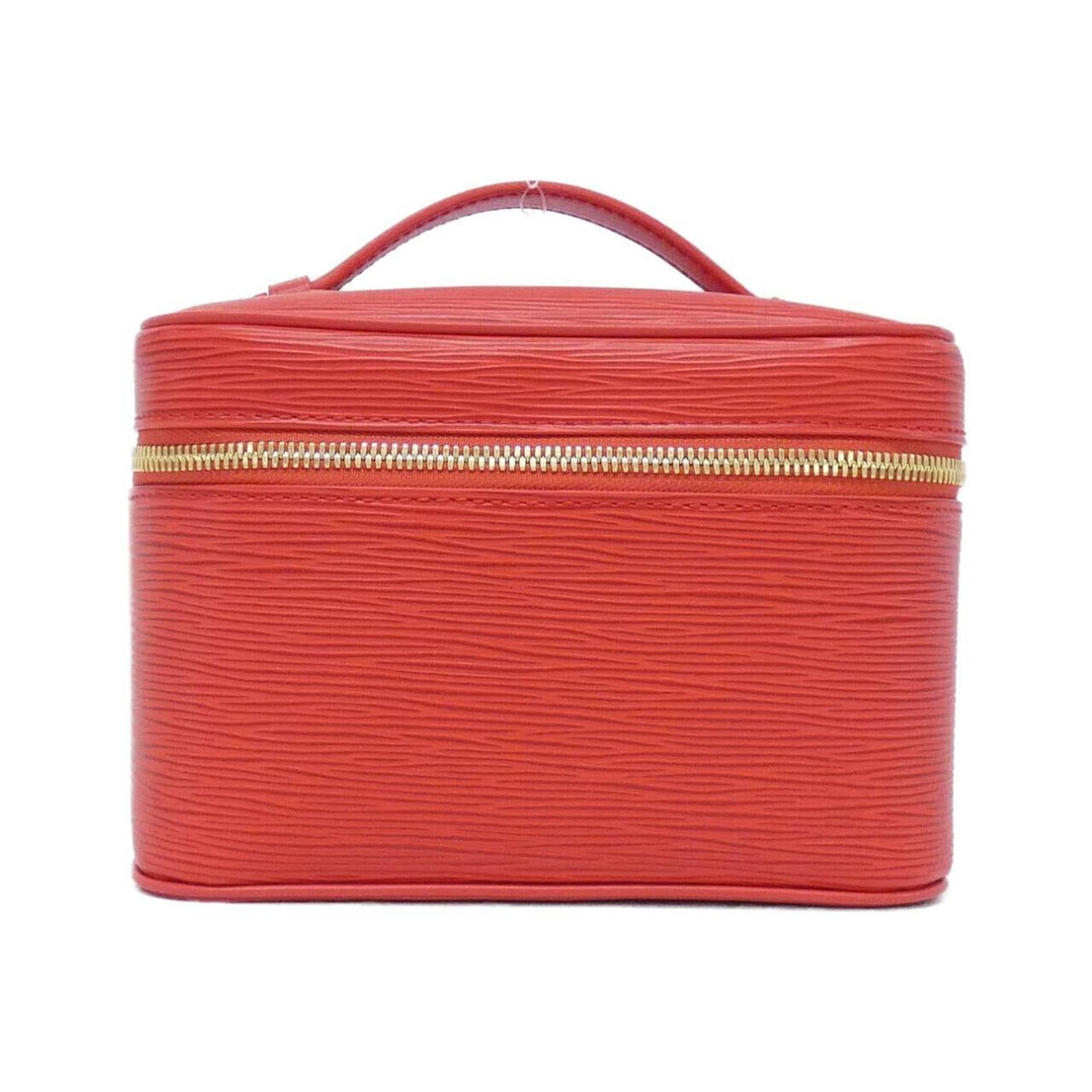 Handbag Leather Louis Vuitton: Handbag Leather Louis Vuitton Red Louis Vuitton Calfskin Handbag with signs of usage, minor scratches and dirt. Made from high-quality leather, this handbag features a classic design that exudes timel