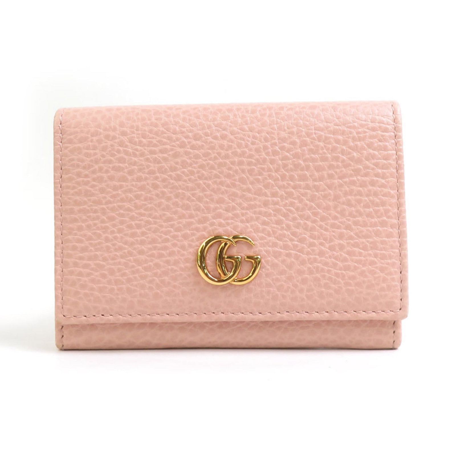 Case card leather gucci: Case card leather gucci Pink Gucci card case made from genuine leather, bearing traces of usage and minor scratches. The classic design remains in good condition despite showing signs of wear. A pre-o