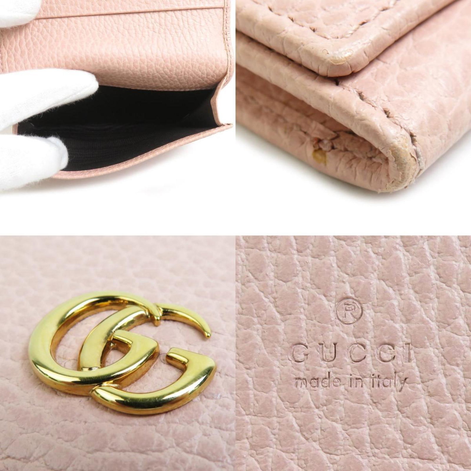 Case card leather gucci - 4