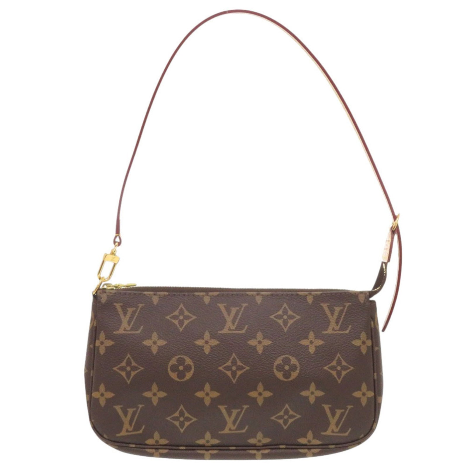 Handbag Louis Vuitton Pochette Monogram: Handbag Louis Vuitton Pochette Monogram Brown Louis Vuitton Pochette Monogram Handbag, 13cm x 23cm x 4cm. This used, like-new handbag features the iconic Monogram pattern in a rich brown hue. With its