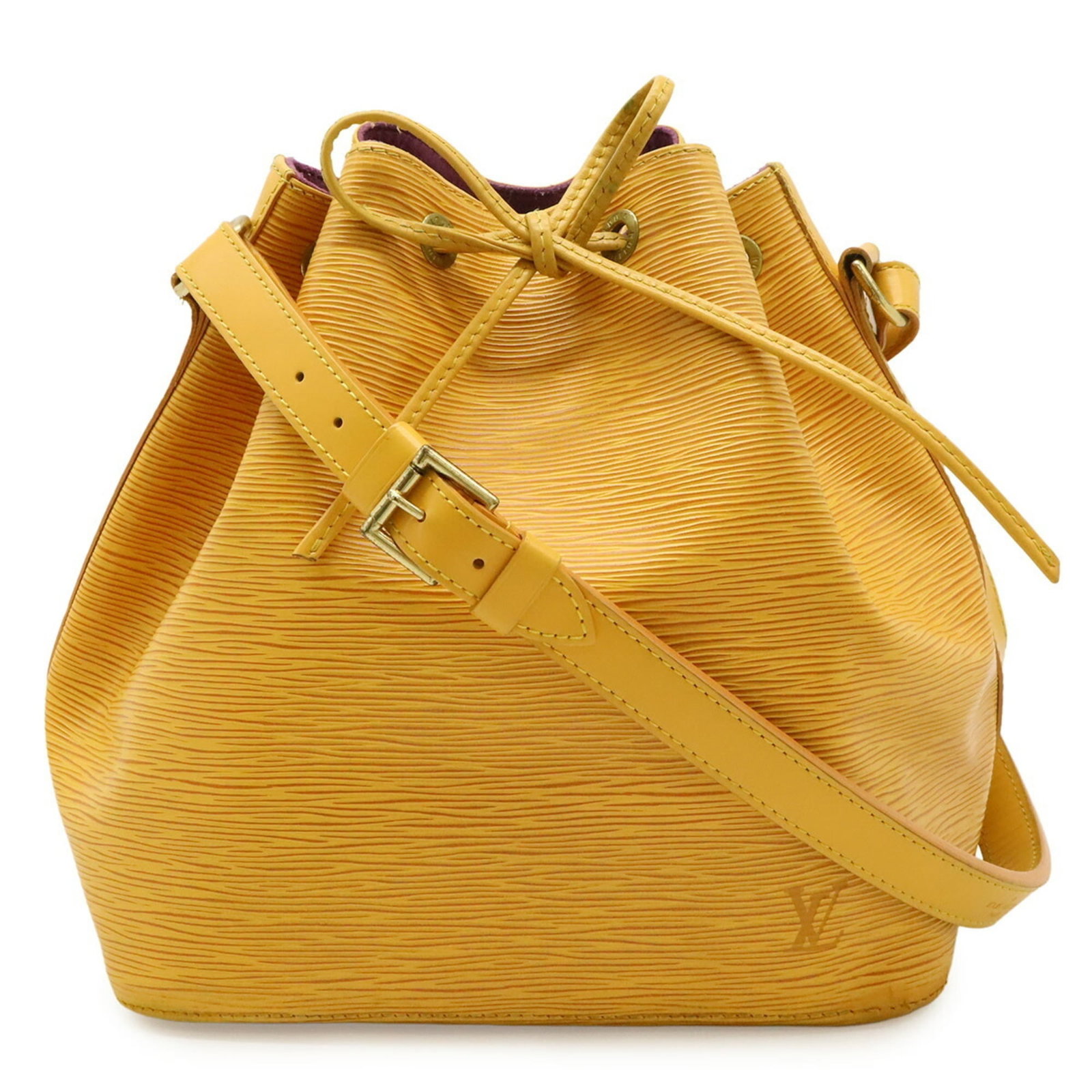 Vuitton Shoulder Bag Epi Leather by Louis: Vuitton Shoulder Bag Epi Leather by Louis Epi leather craftsmanship shines in this pre-owned Louis Vuitton shoulder bag, featuring the iconic monogram pattern and durable design. Measuring 27cm x