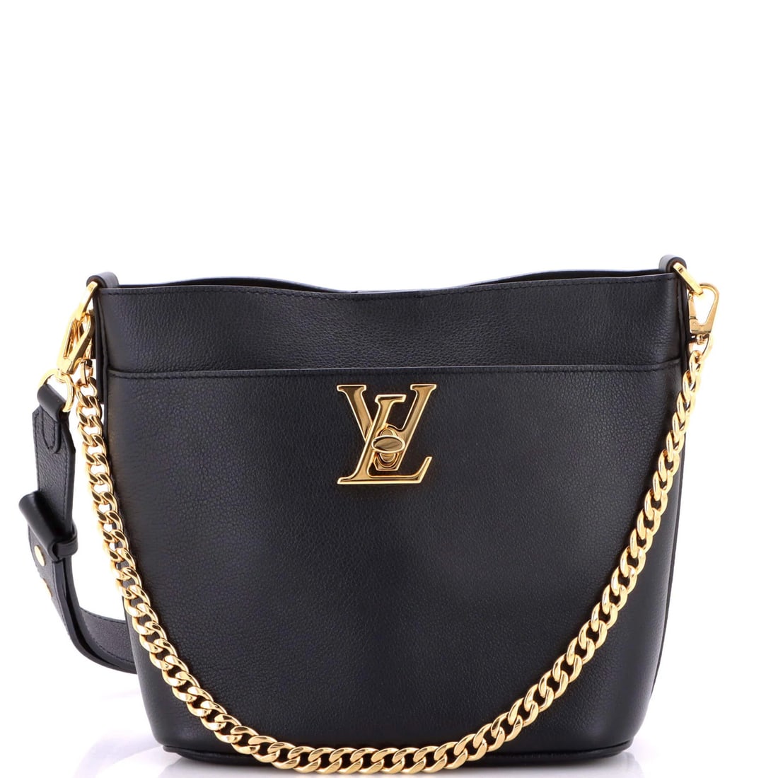 Vuitton Leather Bucket Bag Lock Walk (1 of 8)