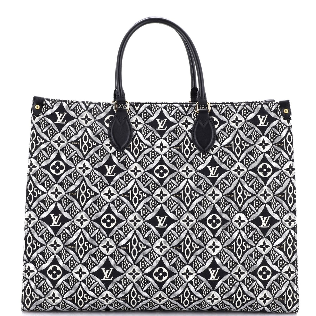 Louis Vuitton OnTheGo Tote Limited Edition Since 1854 Monogram Jacquard GM: Louis Vuitton OnTheGo Tote Limited Edition Since 1854 Monogram Jacquard GM Blue Louis Vuitton OnTheGo Tote Limited Edition Since 1854 Monogram Jacquard GM features a distinctive blue exterior with a