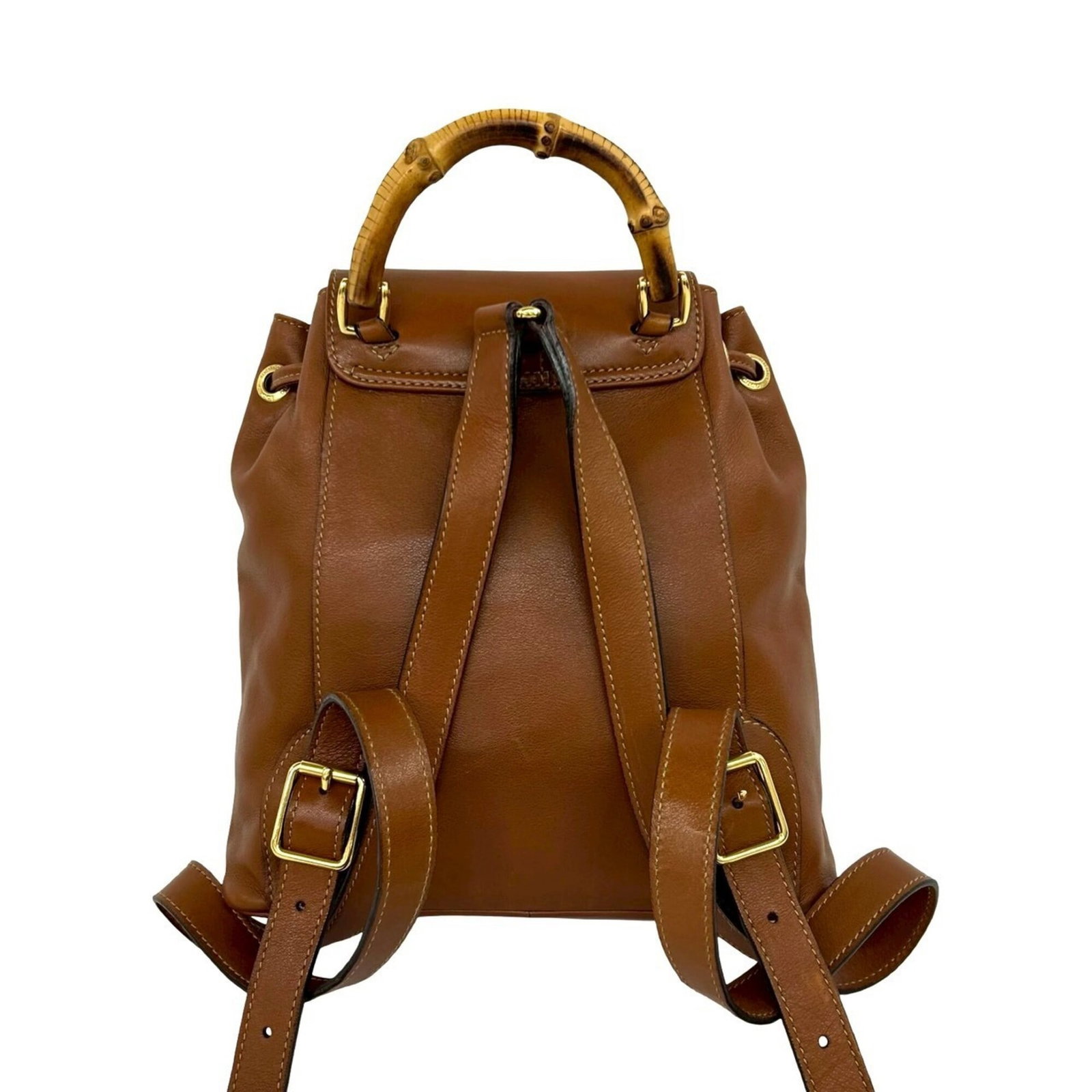 Bamboo Leather Backpack Gucci - 3