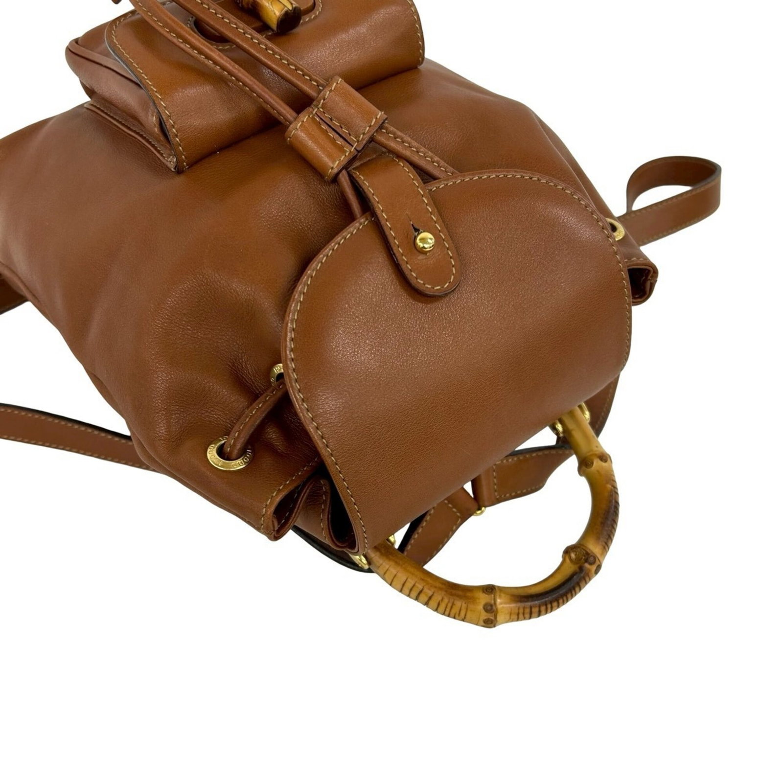 Bamboo Leather Backpack Gucci - 4