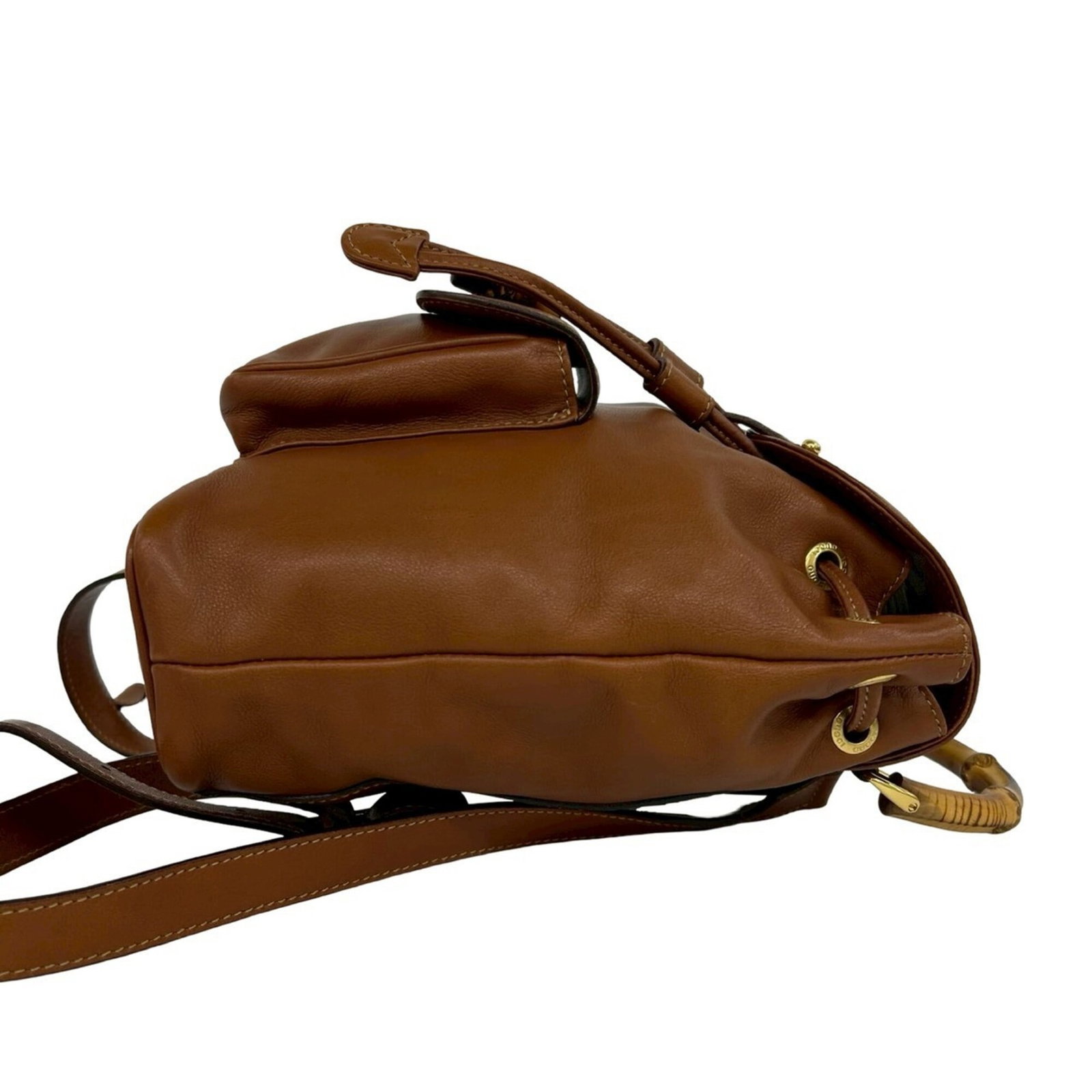 Bamboo Leather Backpack Gucci - 6
