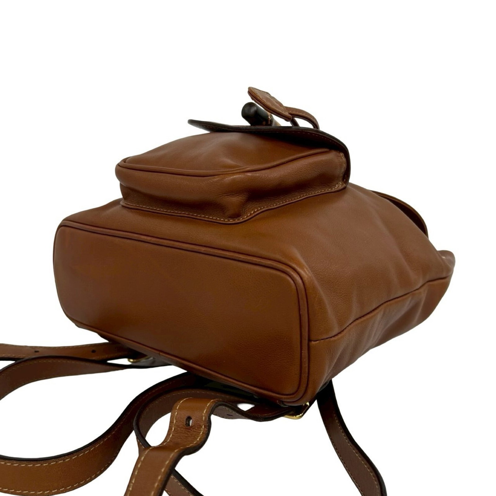 Bamboo Leather Backpack Gucci - 8