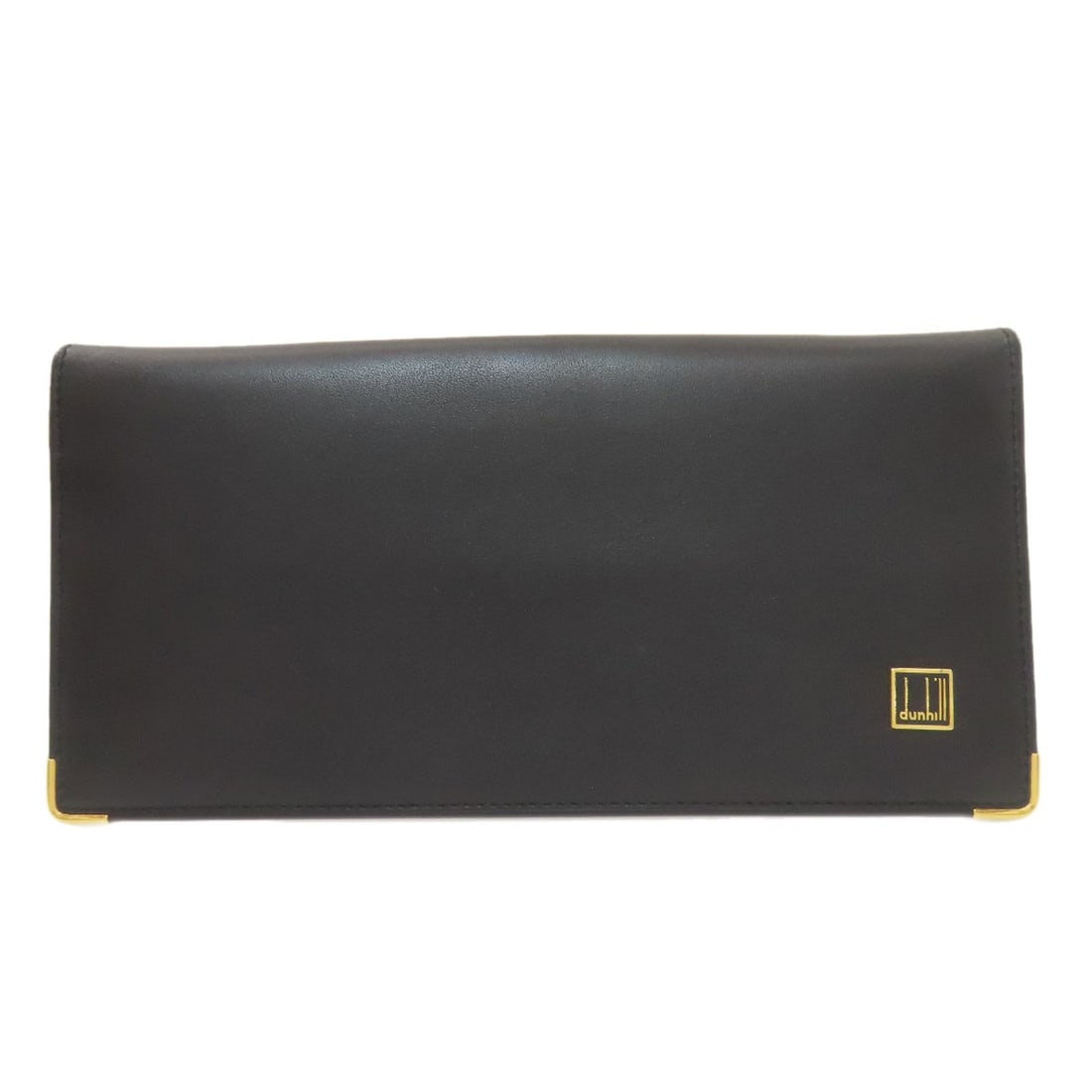 Dunhill Logo Long Wallet (With Coin Pocket) Leather: Dunhill Logo Long Wallet (With Coin Pocket) Leather Black leather Dunhill logo long wallet with coin pocket, featuring the iconic brand's signature style. This classic design combines functionality
