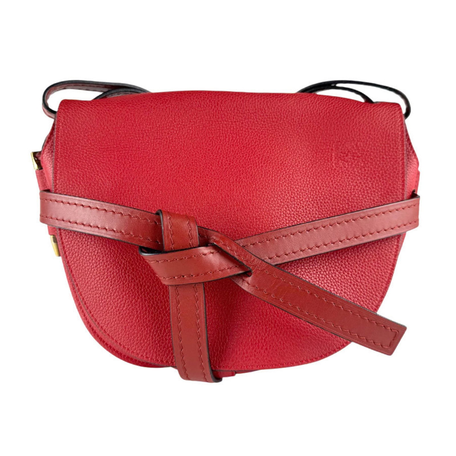 Shoulder Bag Leather by Loewe: Shoulder Bag Leather by Loewe This Loewe shoulder bag features rich, red leather and a classic design. With its 19cm x 24cm x 10cm dimensions, it offers ample space for daily essentials. The bag