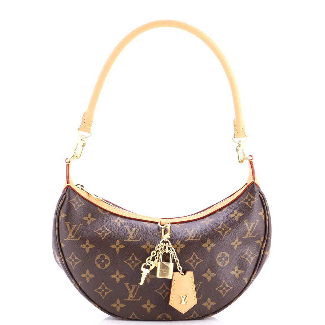 Looping handbag monogram canvas NM Louis Vuitton: Looping handbag monogram canvas NM Louis Vuitton Looping NM Louis Vuitton handbag features a classic monogram canvas design in brown, with gold hardware and microfiber interior. The bag has undergone
