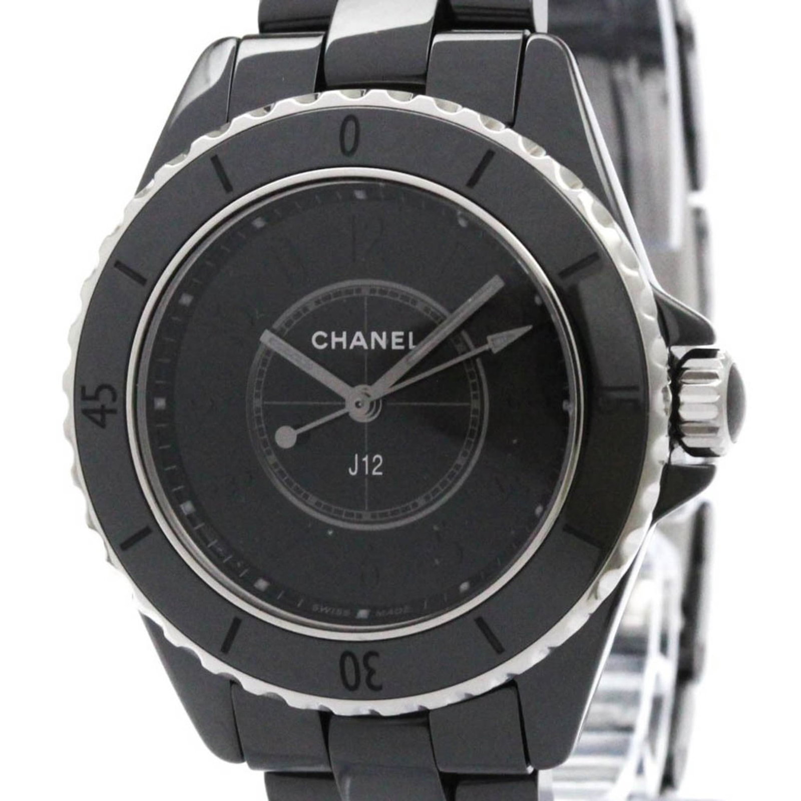 Chanel Wristwatch: Chanel Wristwatch Ceramic case and band, black dial, and sporty design make this Chanel wristwatch a stylish accessory. With its durable ceramic construction, it's built to withstand everyday wear.