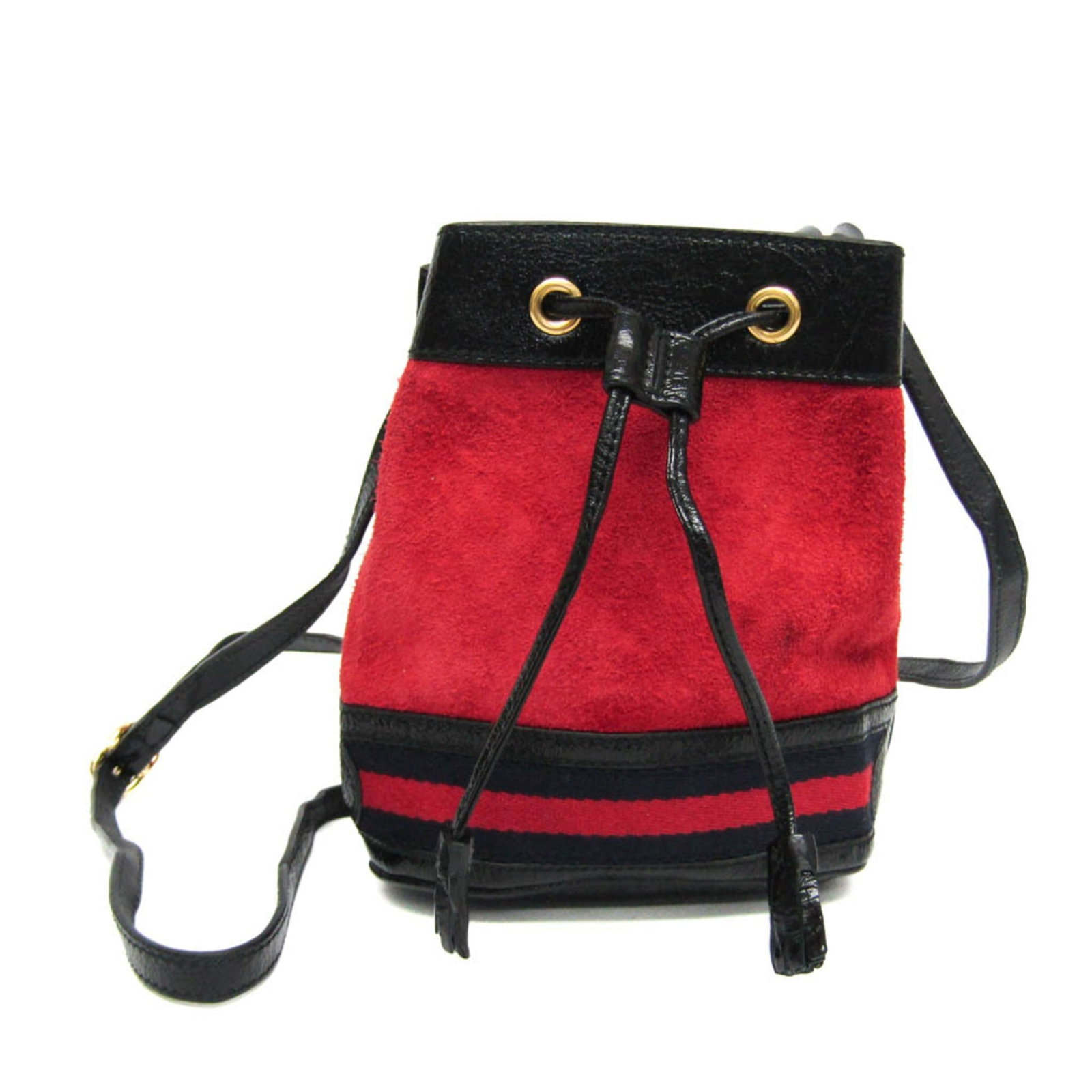 Shoulder Bag Leather Suede Gucci: Shoulder Bag Leather Suede Gucci Black, Navy, and Red Leather Suede Shoulder Bag from Gucci. This stylish bag features high-quality leather and suede materials in three bold colors, with a sleek desig