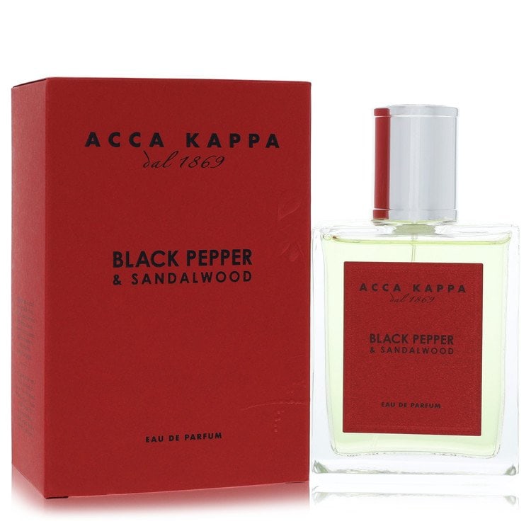 Black Pepper & Sandalwood Cologne By Acca Kappa Eau De Parfum Spray: Black Pepper & Sandalwood Cologne By Acca Kappa Eau De Parfum Spray 500ml Eau De Parfum Spray in Black Pepper & Sandalwood Cologne by Acca Kappa. This eau de parfum spray features a cologne fragrance
